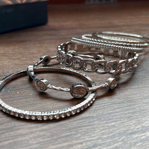 INC international Concepts-Silver Braid Bangle (6) Set! - Picture 10 of 13